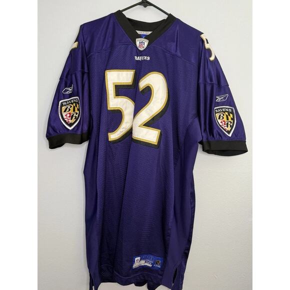 Reebok Premier Triple Stitched Ray Lewis Baltimore Ravens Jersey Mens Size 50 - Picture 2 of 8